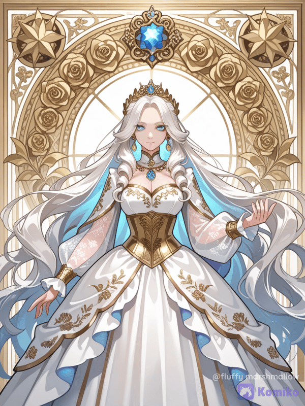 Snow Princess in Rose Frame ❄️🌹