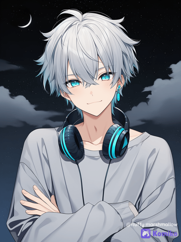 Moonlit Silver Hair Vibes 🌙💙