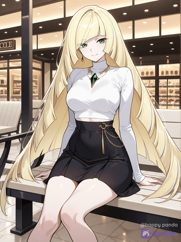 Lusamine elegamte como siempre