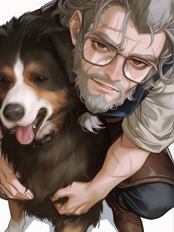 Pascal und sein treuer Hund frank