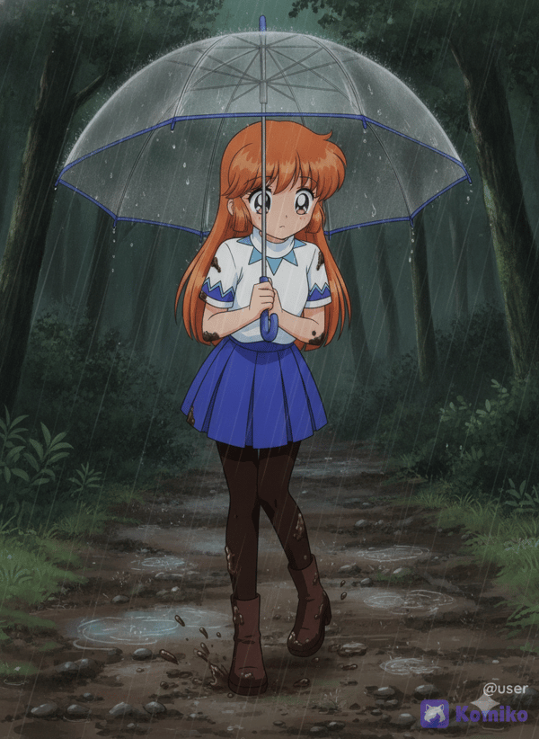 雨の日の芽美