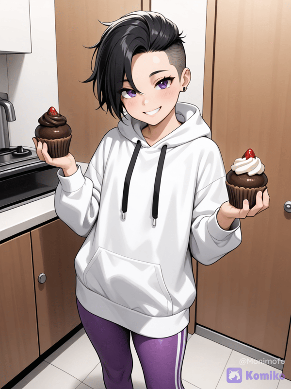 "There are three small cakes to choose from; which one do you want?"