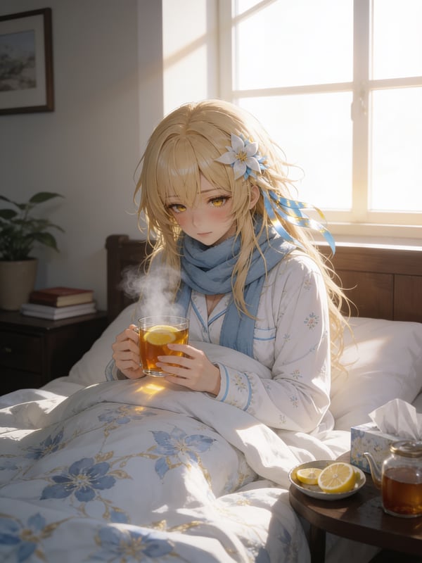 Zitronentee trinken