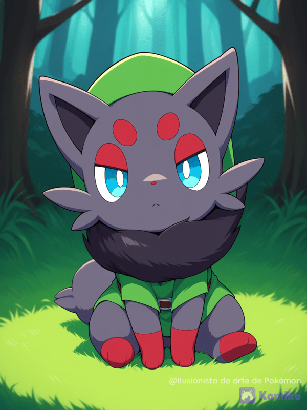 Zorua link en un bosque