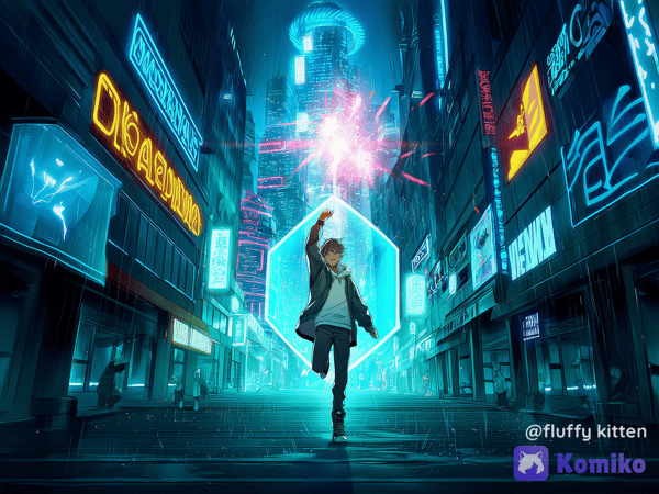 Cyberpunk Alley Defense & Energy Shield