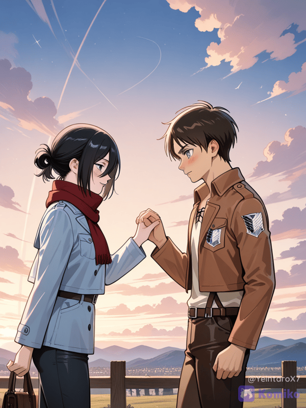 Mikasa and Eren