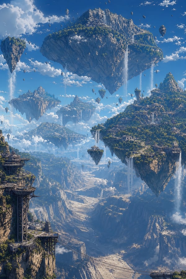 A world of floating mountains ✨