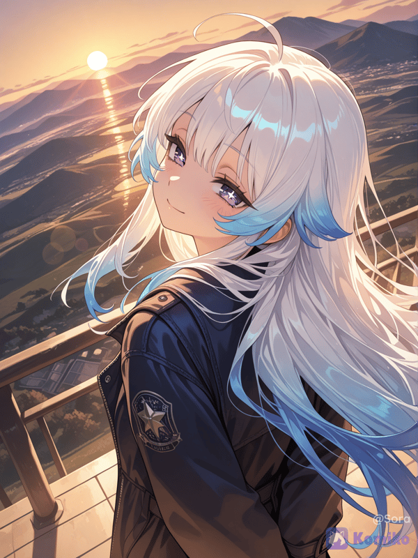 At the sunset