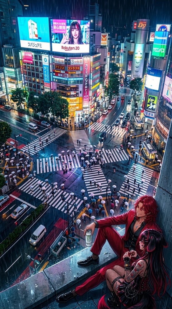 Neon Rain Quiet Moments 🌧️🌃
