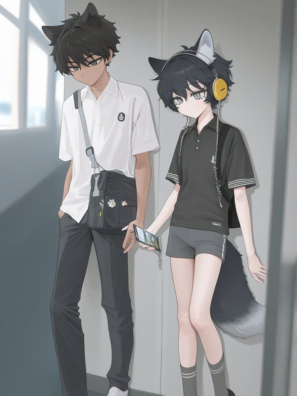 Eddy and his sister 🐺🩶🤍🖤