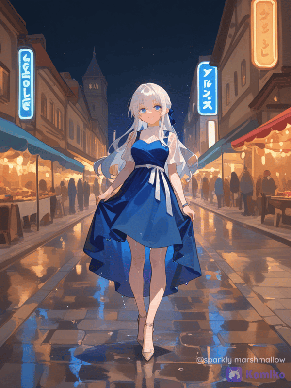 Blue dress