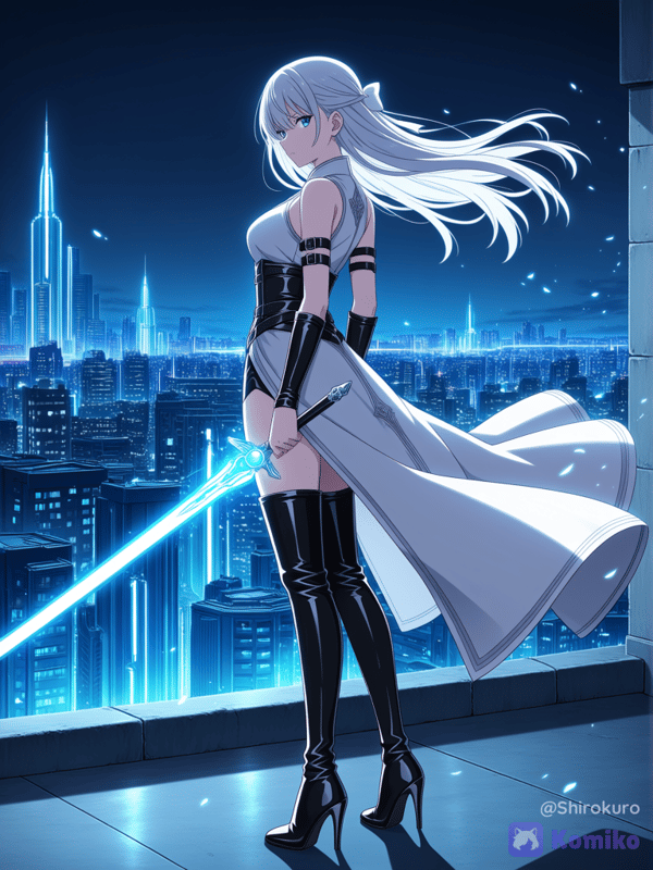Shiro, The Blue Flame Swordwoman