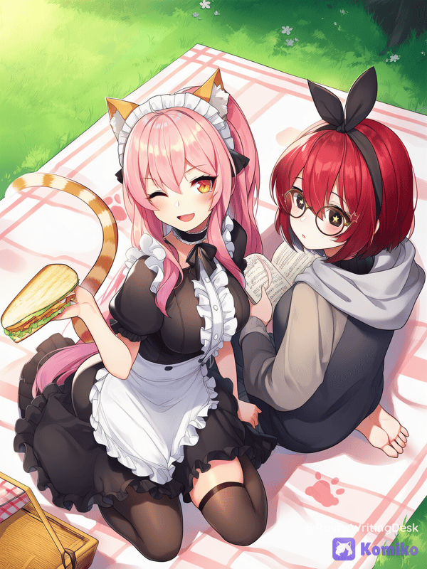 Ravn and Aura on a picnic date
