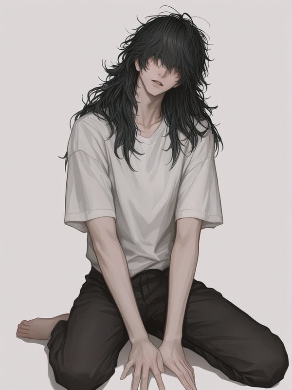 Messy Hair Boy Vibes 🖤