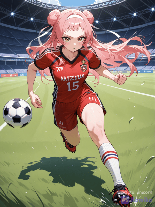 Soccer player Erza cosplay