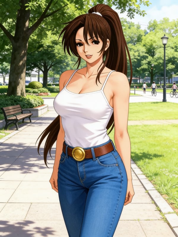 Mai Shiranui in the City Park