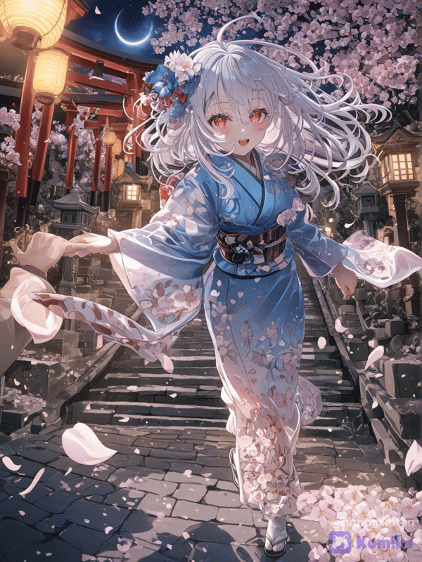 櫻花夜的甜蜜牽手🌸