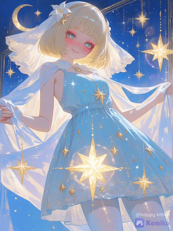 星光下的藍色少女✨