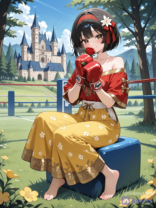 Snow white boxing champ