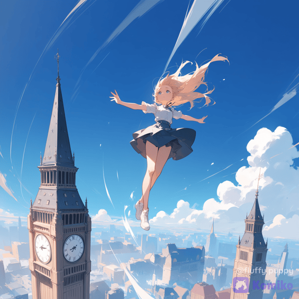 走在天空的少女