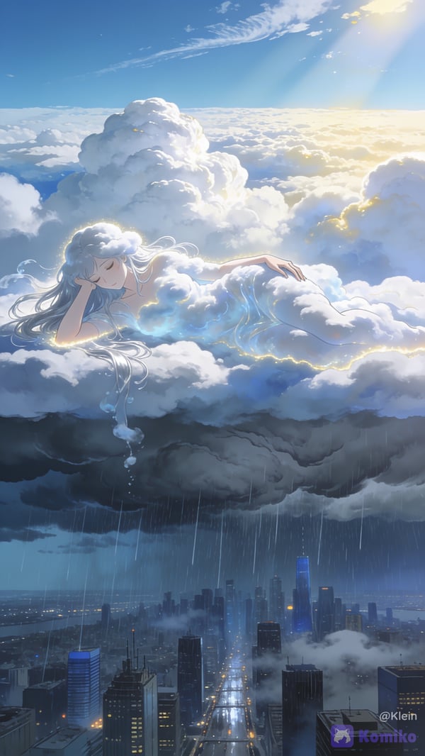 We can't see above the clouds when it's raining, can we?