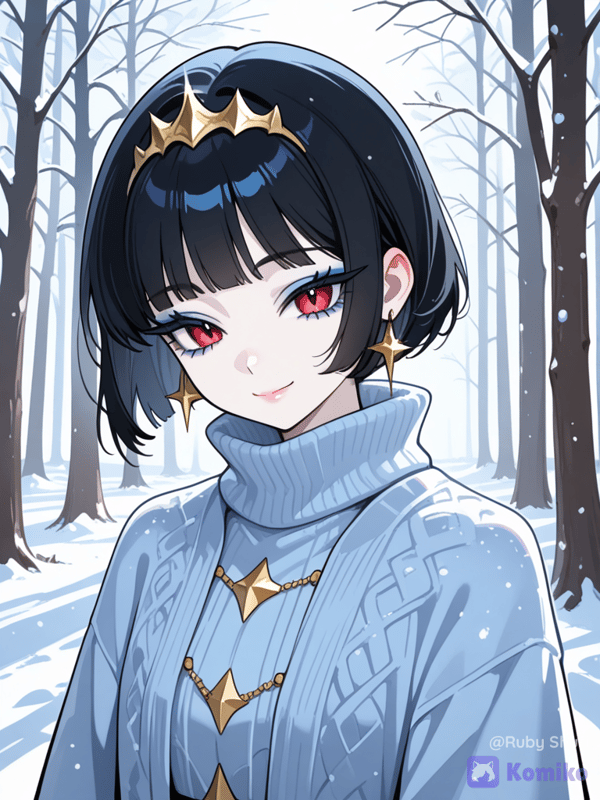 Her Beauty Is as beautiful as a winter night filled with joy.