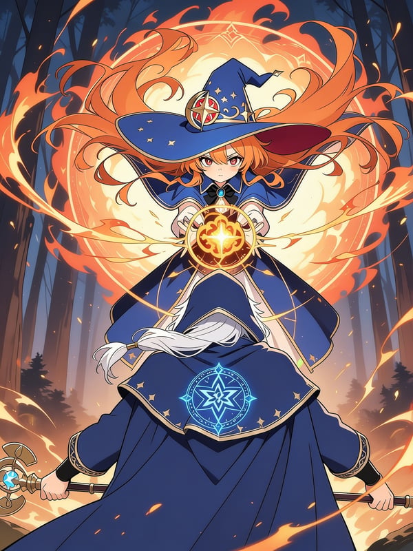 Carmen focusing all her rage into this fireball, to destroy her father once and for all