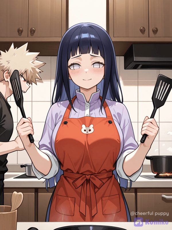 Confused hinata deciding wht to cook