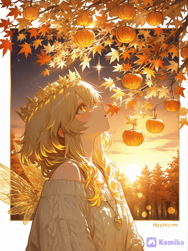 staring up the autumn sky