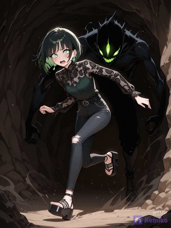 Fleeing from monster