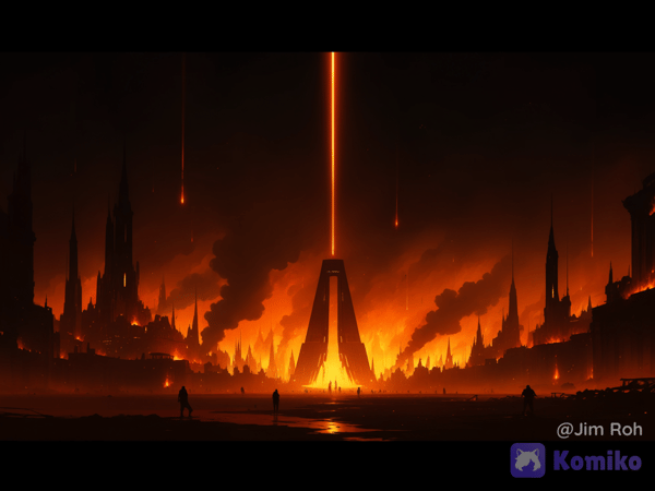 Burning Night fall