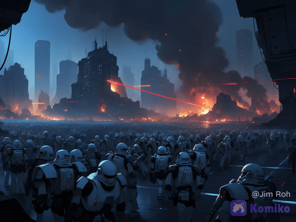 A futuristic city is under siege 02