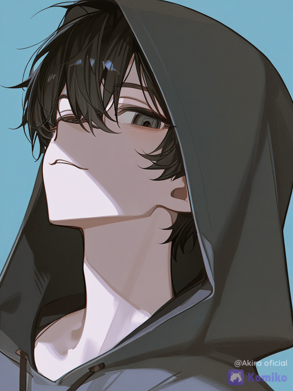 Hoodie cinza e olhar fofo (≧◡≦)