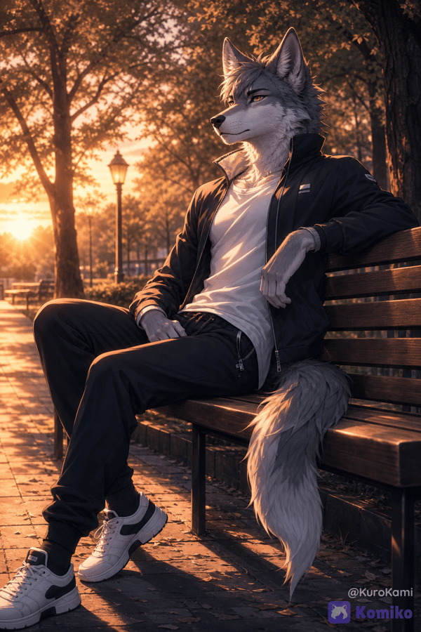After an evening jog.