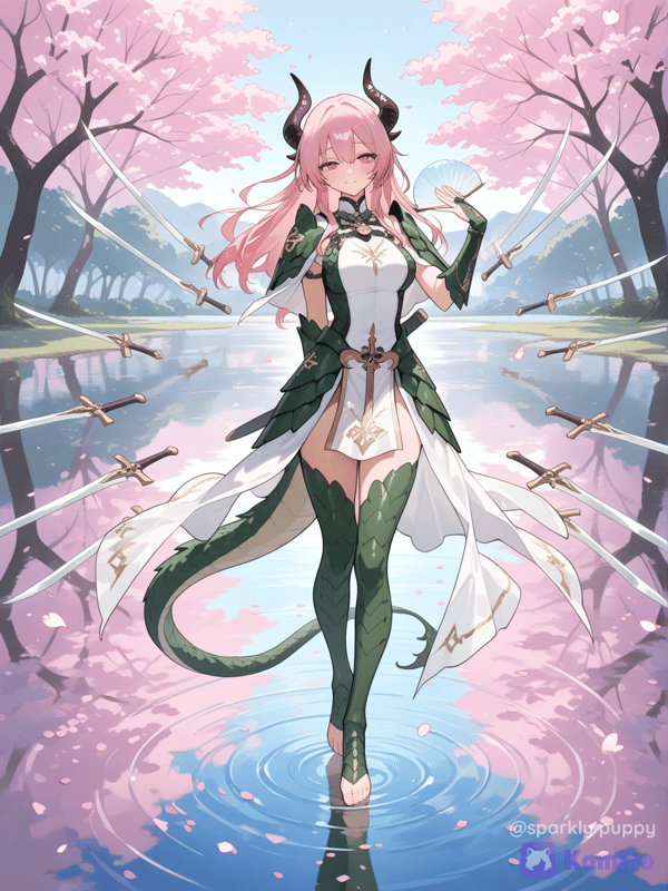 Sakura  Desciende sobre el Lago de Cristal en Primavera