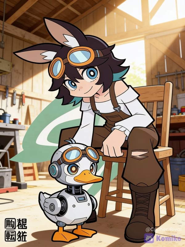 Bunny Tinkers with Robo Duck 🐰🤖