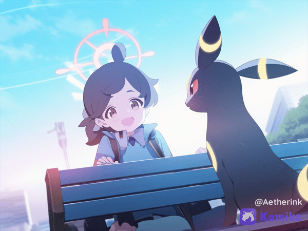 Day with my Umbreon in the Lumiose city!