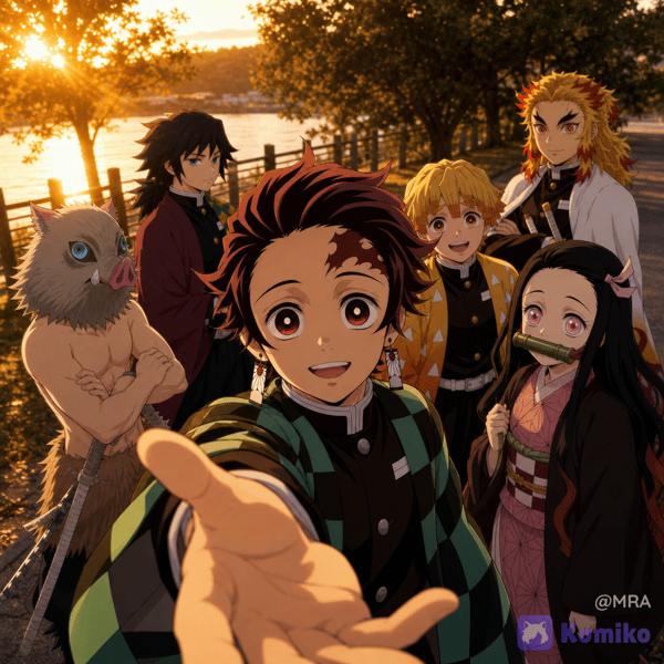 Tanjiro's golden hour reach 🌅✨
