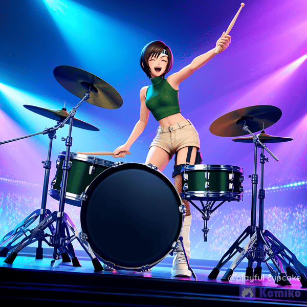 Yuffie Kisaragi plays a Rush song