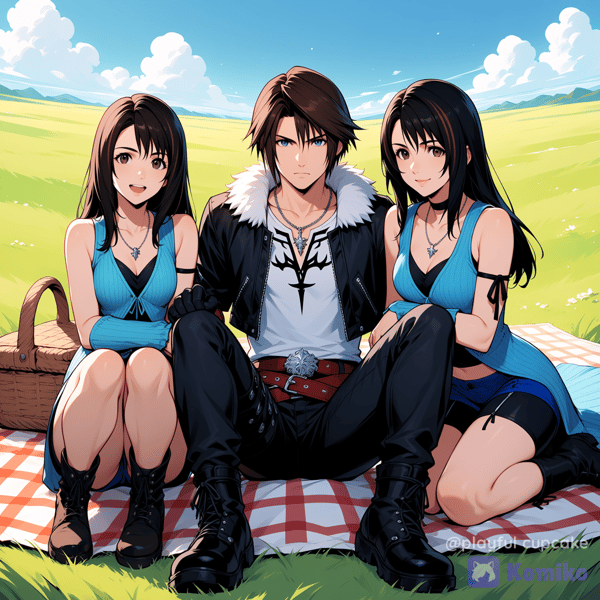 Squall and Rinoa twins' picnic!