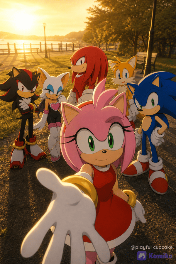 Sonic and his friends say goodbye to Komiko!