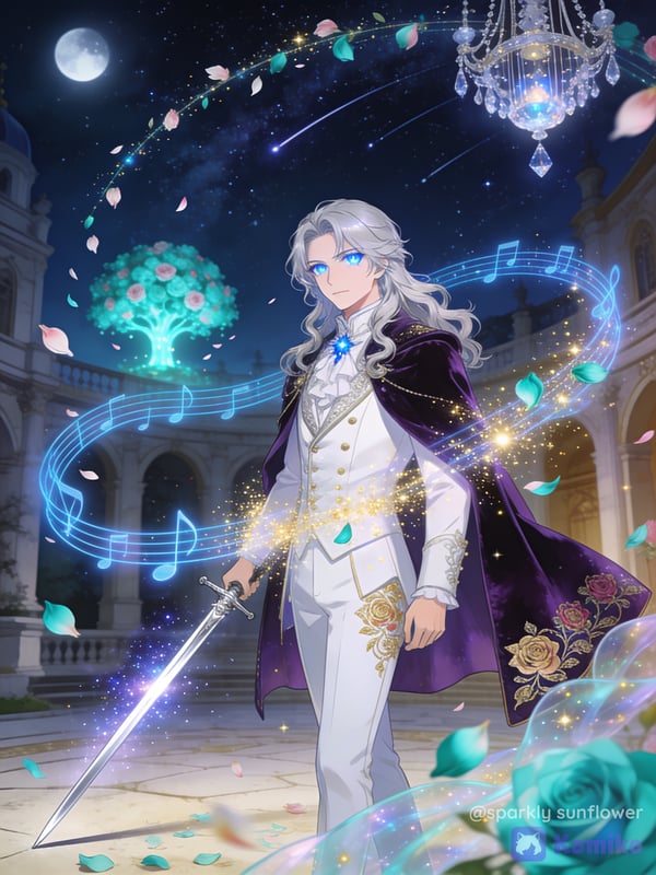 Emerald Rose Under Starlight