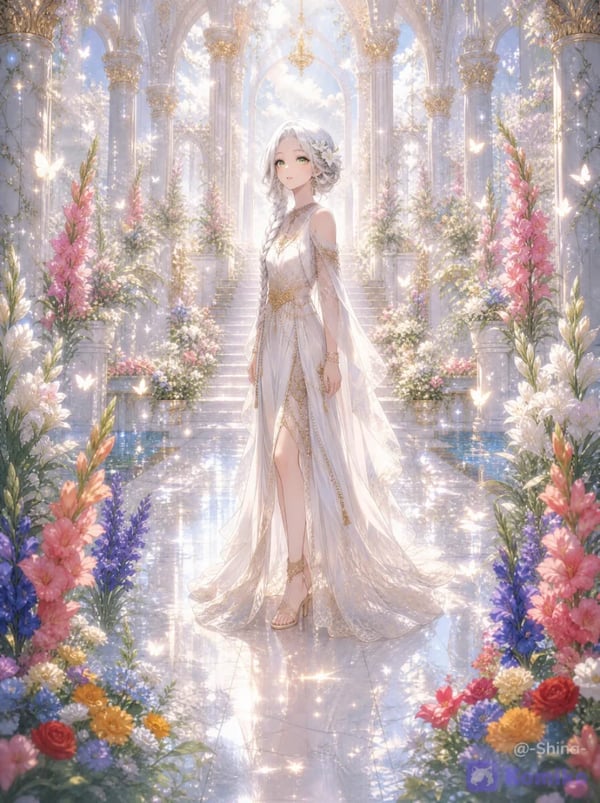 The Princess of Gladiolus in the Temple of Flowers 🌸🌷
