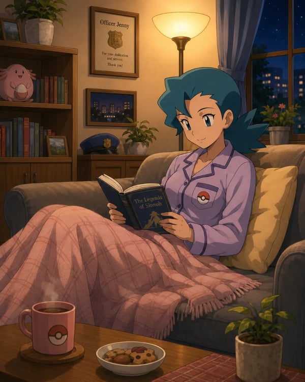 Relaxing with a book after work