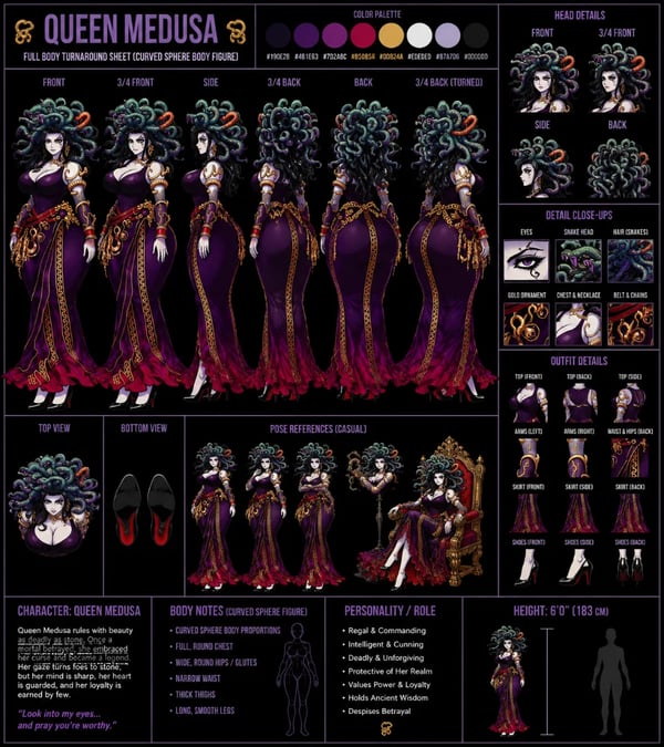 Medusa character sheet