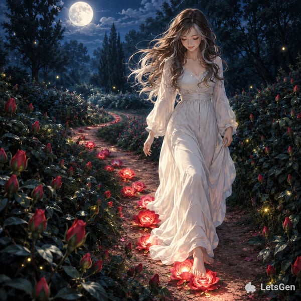 Chemin de roses