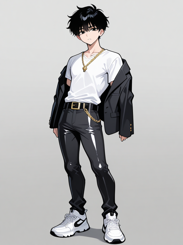 @yuto-qWOB, in the exact same way he’s drawn now but without his blazer and make his pants texture like normal pants