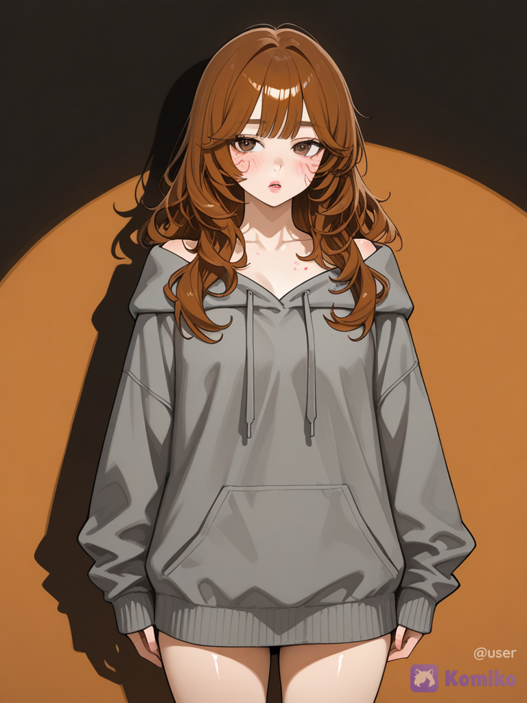 solo, hoodie, exact recreation, identity preservation, no reinterpretation, no redesign, background, same lighting, same composition, same colors, same expression, same hair style, same accessories, same background elements, high fidelity, accurate, faithful reproduction, cowboy shot, 1girl, @lunah-PTac