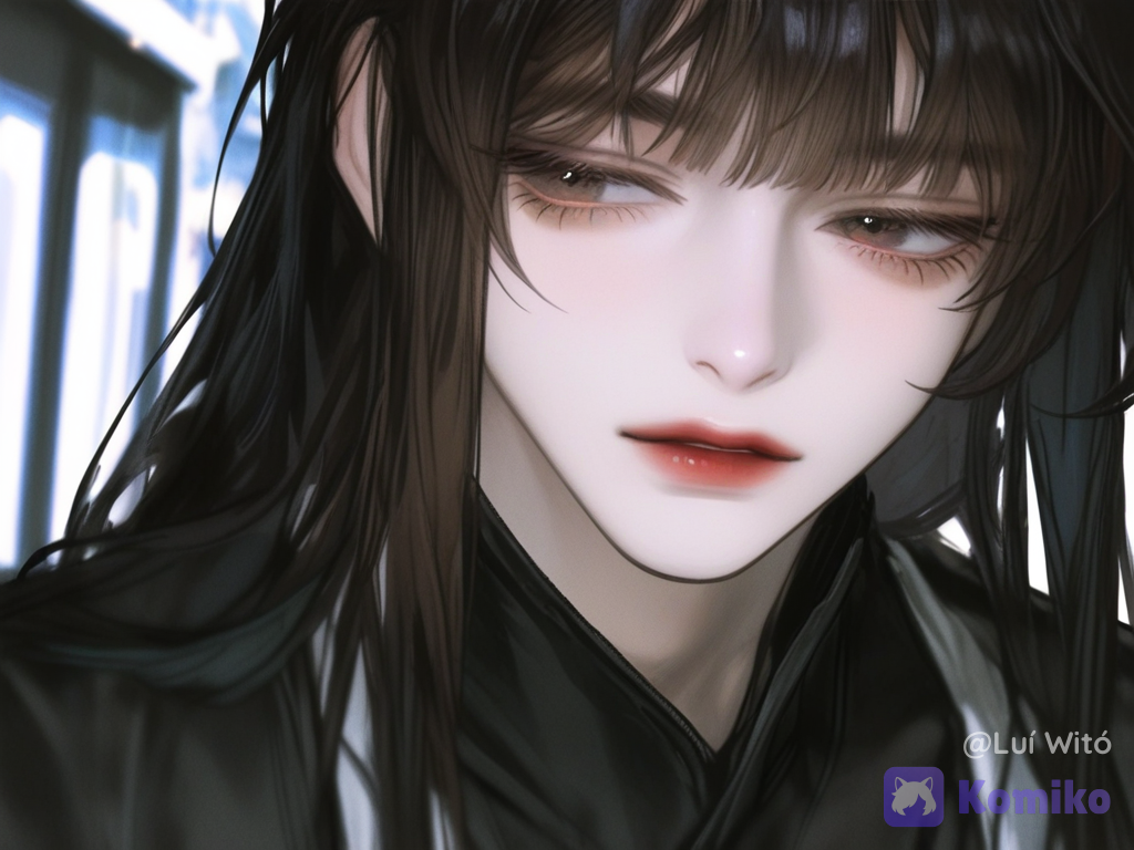 [semi-realistic-portrait-style], @fyori-m-tolstoy-cL0Z, looking away, cowboy shot, market street, depth of field