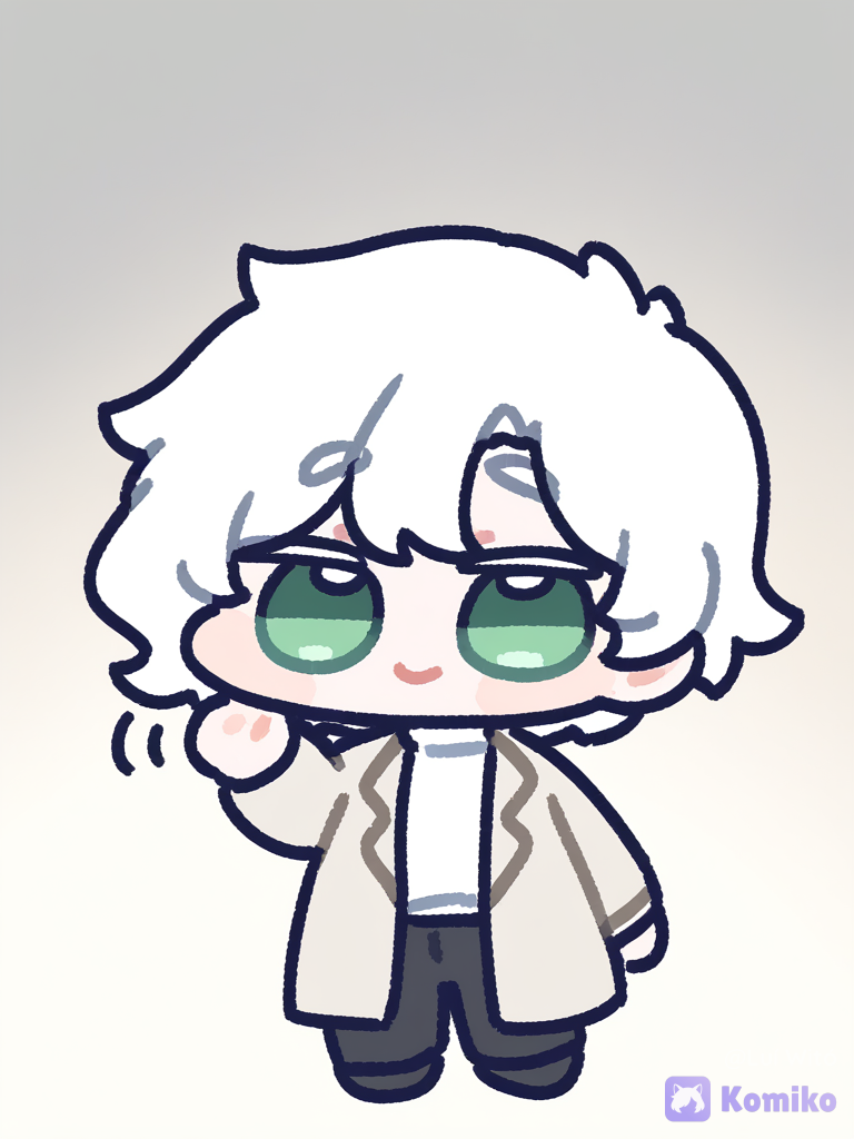 [chibi-sticker-style], @bukowski-dostoy-G7kj, waving, smile, ambient light, ferris wheel, looking at viewer, wide shot